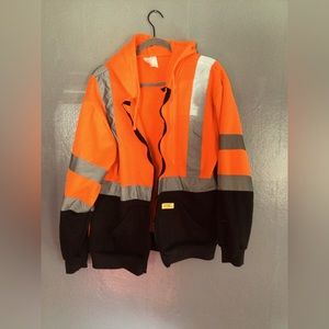 Class 3 high visual reflective safety hoodie size large
